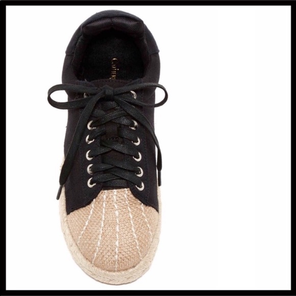 CATHERINE MALANDRINO BLACK ESPADRILLE SNEAKERS A3C - Picture 5 of 8
